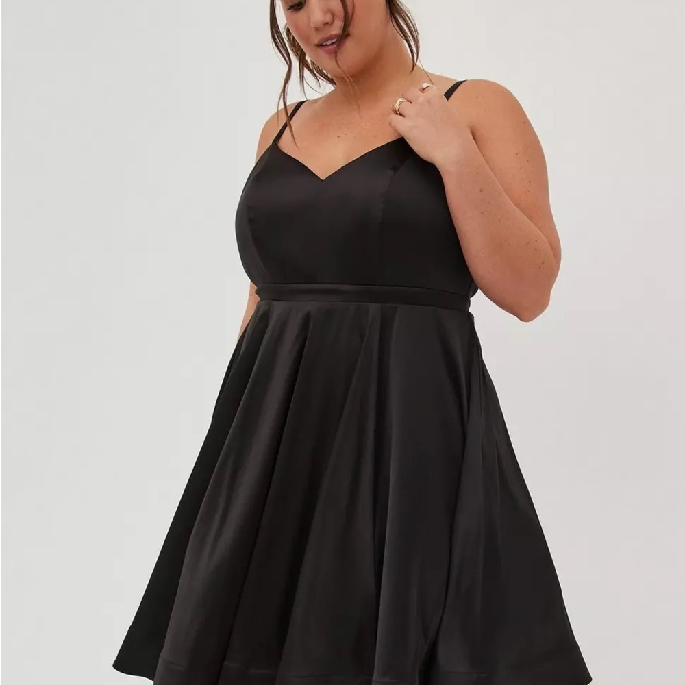Torrid Mini Satin Skater Dress
